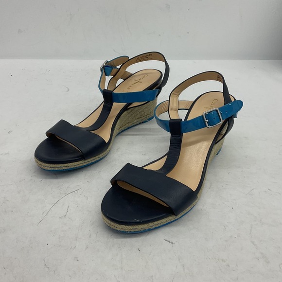 Cole Haan Blue Leather Strappy Heel - Women's Size 8 - Picture 1 of 5